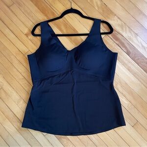 HONEYLOVE LiftWear Tank Wide Straps Padded Medium Support Shapewear Blac…